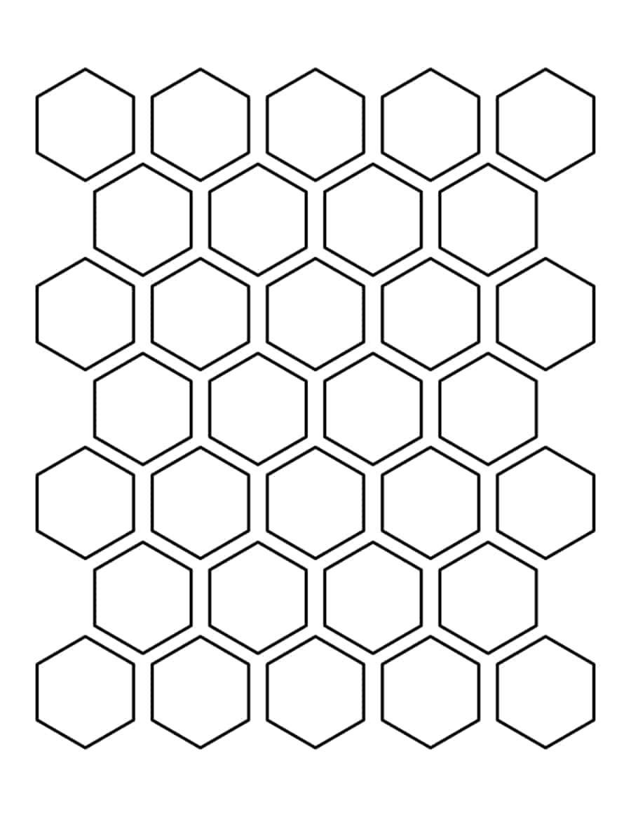 One And A Half Inch Hexagon Tracing Shape Pdf Free Vectors